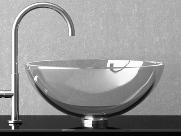 SOFFIO - Countertop round glass washbasin by Glass Design - view 2